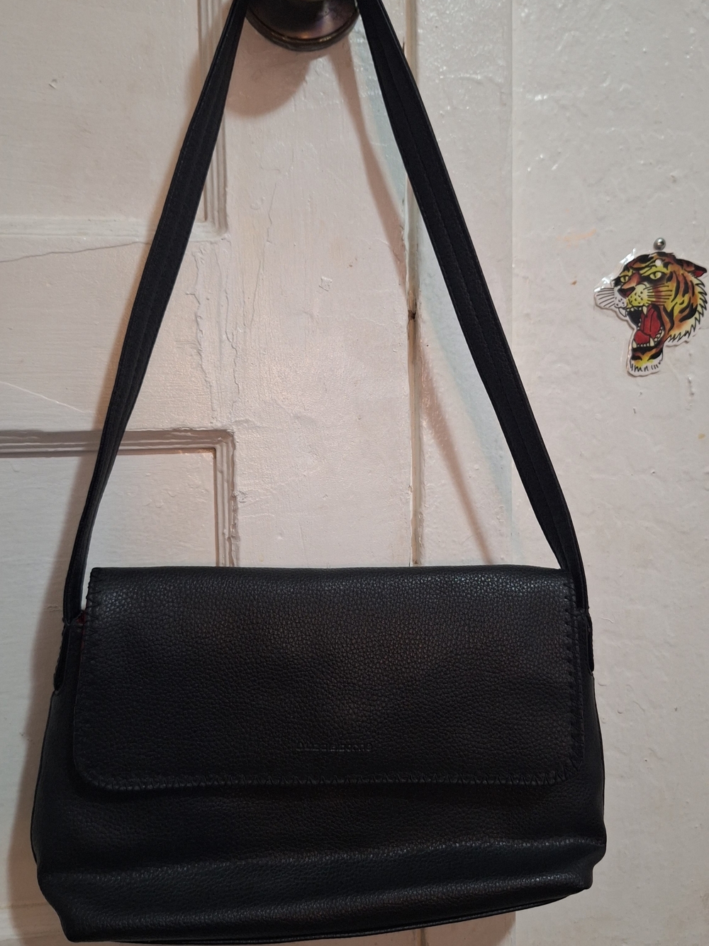 Liz Claiborne Black Leather Shoulder Bag